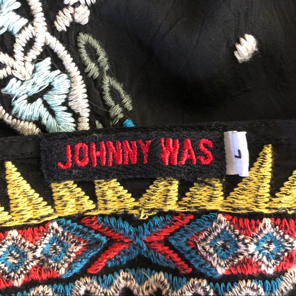 Johnny Was Black Tunic with Colorful Embroidery-SO PRETTY! - Picture 7 of 8